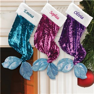 Personalized Sequin Mermaid Stocking