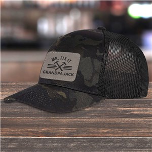 Personalized Mr. Fix It Camo Trucker Hat with Patch