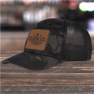 Personalized Of the Year with Stars Camo Trucker Hat with Patch