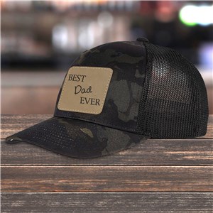Personalized Best Ever Camo Trucker Hat with Patch