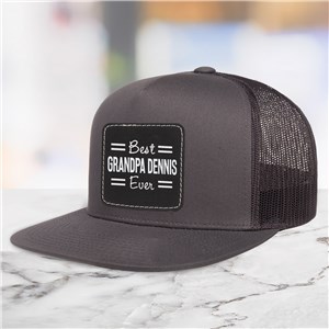 Personalized Best Ever with lines Trucker Hat with Patch