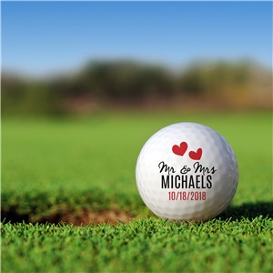 Personalized Mr. and Mrs. Golf Ball Set