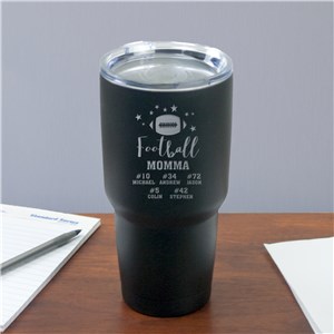 Personalized Football Momma Insulated Tumbler
