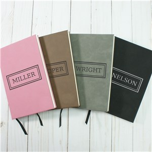 Personalized Name With Border Leather Journal