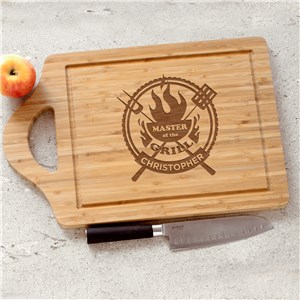 Engraved Master Of The Grill Cutting Board