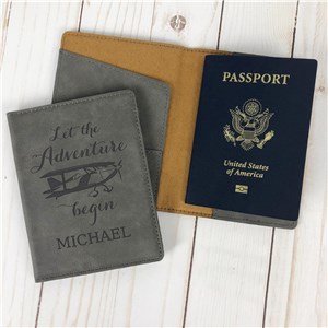 Personalized Let The Adventure Begin Passport Holder