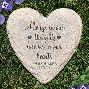 Engraved Always In Our Thoughts Garden Stone