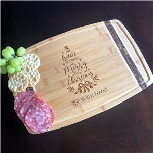 Engraved Have Yourself a Merry Little Christmas Marbled Cutting Board
