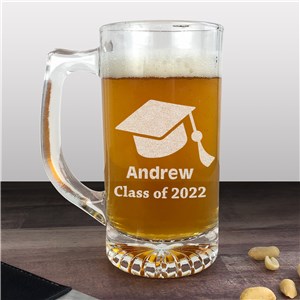 Engraved Class Of Graduation Sports Glass Mug