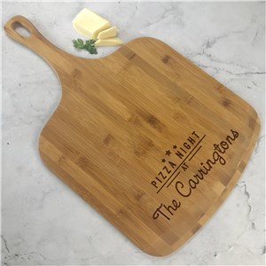 Engraved Pizza Night Bamboo Pizza Board