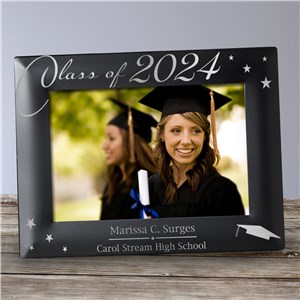 Engraved Black Graduation Picture Frame