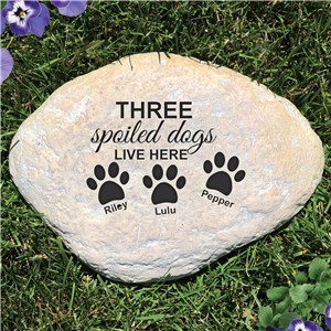 Engraved Spoiled Dog Garden Stone