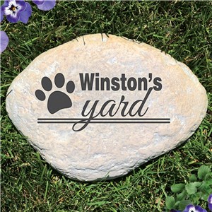 Engraved Dog's Yard Garden Stone