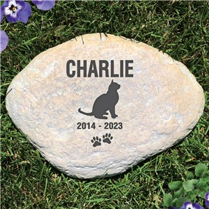 Personalized Cat Memorial Garden Stone