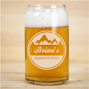 Mountain Beer Can Glass