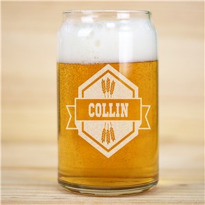 Wheat Beer Can Glass