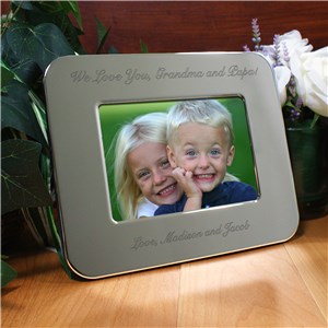 Personalized Custom Message Silver Picture Frame