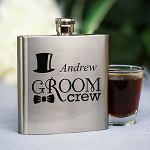 Personalized Groom Crew Flask