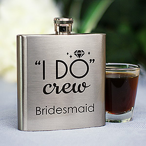 Personalized I Do Crew Flask