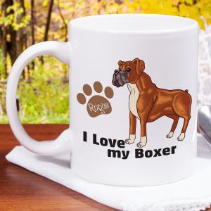Personalized I Love My Boxer Mug