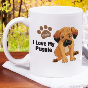 Personalized I Love My Puggle Mug