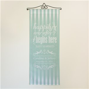 Personalized Happily Ever After Wall Banner