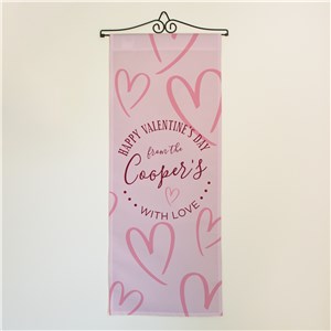 Personalized Happy Valentines Day Wall Hanging