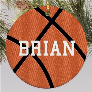 Personalized Basketball Round Ornament