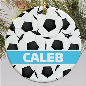 Personalized Soccer Round Ornament