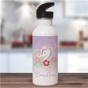 Personalized Unicorn Water Bottle