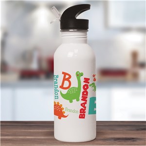 Personalized Dinosaur Water Bottle