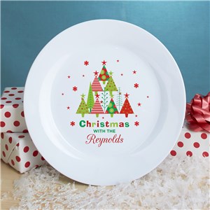 Personalized Christmas Dessert Plate