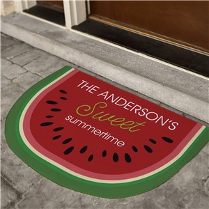 Personalized Sweet Summertime Watermelon Doormat