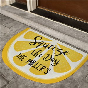 Personalized Squeeze The Day Lemon Doormat