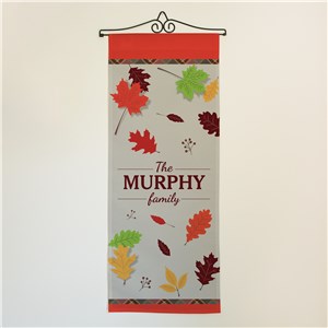 Personalized Fall Leaves Wall Hanging