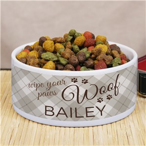 Personalized Woof Pet Bowl