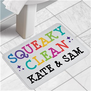 Personalized Squeaky Clean Bath Mat