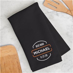 Personalized Wedding Party Dish Towel