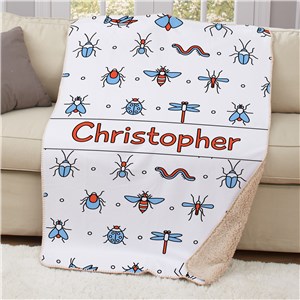 Personalized Bug Sherpa Blanket