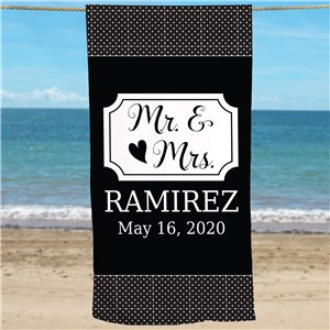 Personalized Mr. & Mrs. Beach Towel