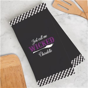 Personalized Wicked Dish Towel