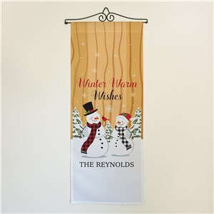 Personalized Warm Winter Wishes Wall Hanging