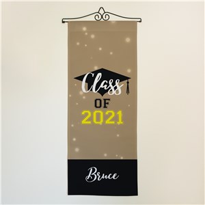 Personalized Class Of With Grad Hat Wall Hanging