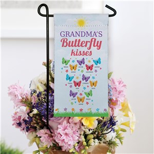 Personalized Butterfly Kisses Mini Garden Flag