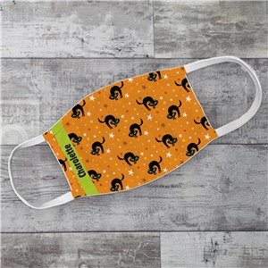 Personalized Halloween Black Cats Adult Face Mask