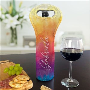 Personalized Tie Dye Insulated Wine Gift Bag