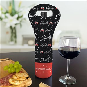 Personalized Cheers Insulated Wine Gift Bag