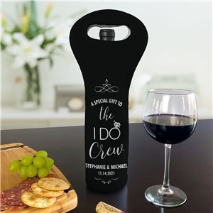 Personalized The I Do Crew Insulated Wine Gift Bag
