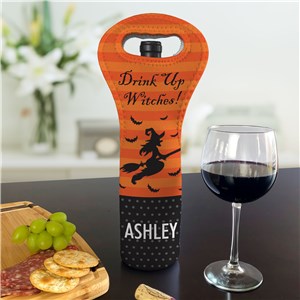 Personalized Drink Up Witches Wine Gift Bag