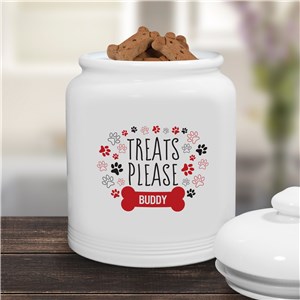 Personalized Treats Please Treat Jar